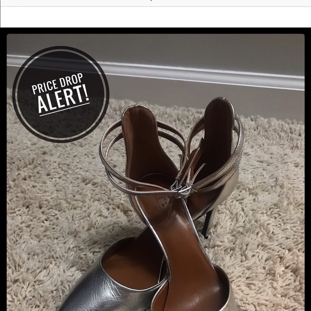 H by Halston Silver Metallic heels.  6.5 size